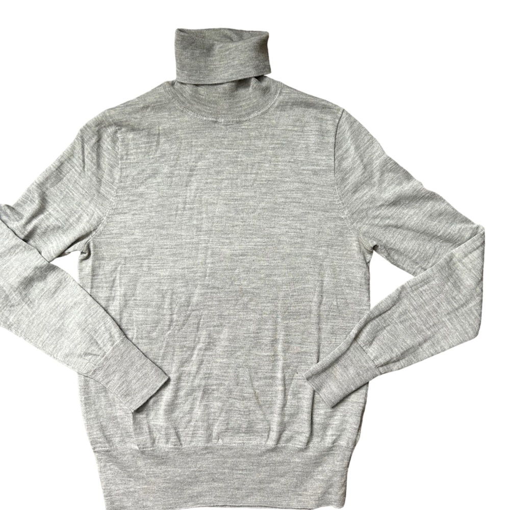 J. CREW MERINO BLEND TURTLENECK SWEATER